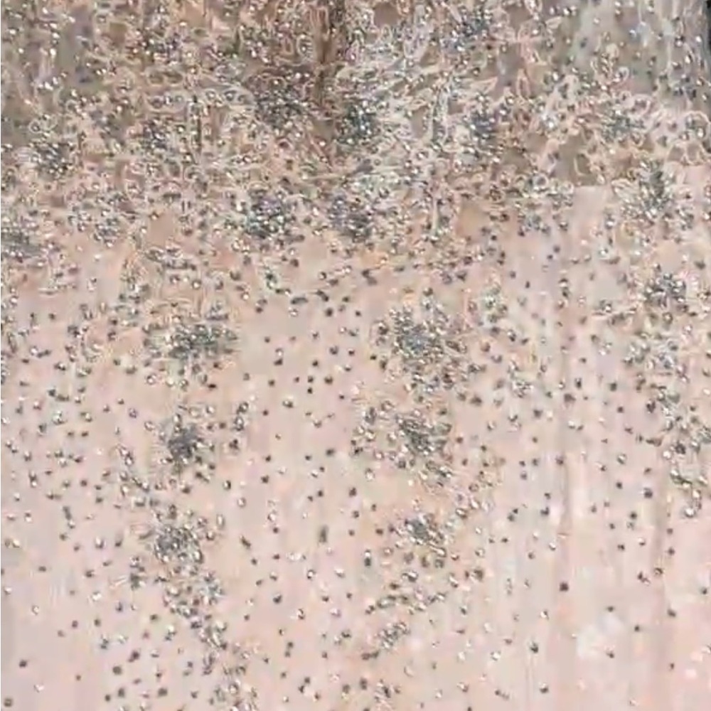✔️#86B BNWT MAC DUGGAL FEATHERED CRYSTAL EMBELLISHED SLEEVELESS GOWN … - Picture 5 of 12